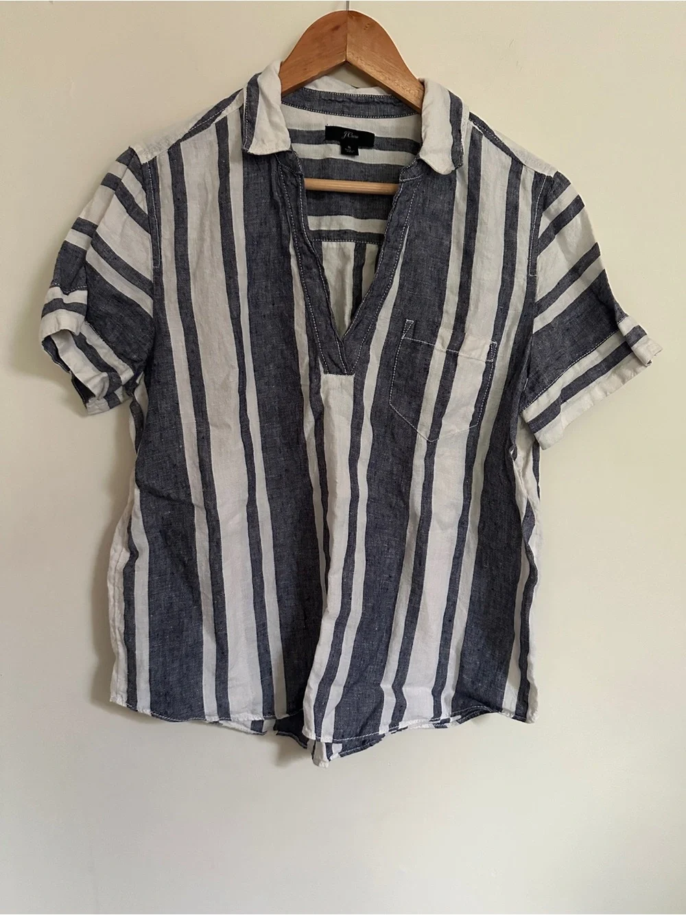 J. Crew Linen Popover Top